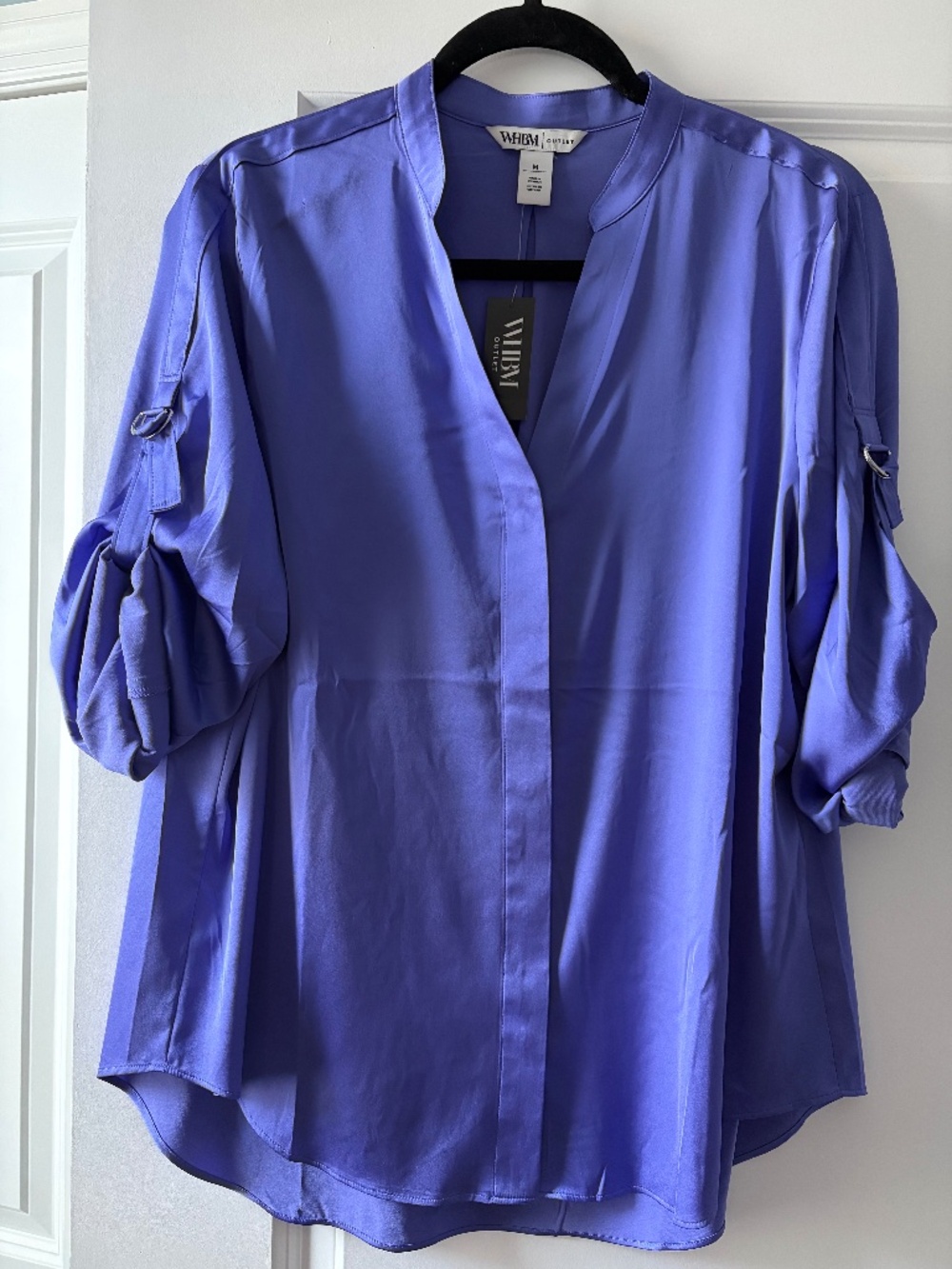 Purple silk blouse WHBM